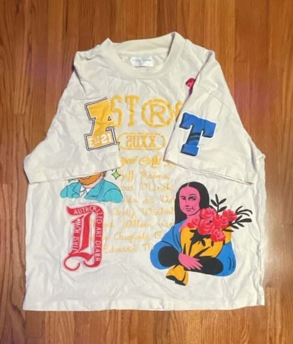 First Row Authorized Art Dealer Graphic T-Shirt Size L